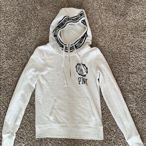 Quarter zip pink hoodie.